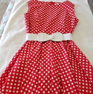 Polka dot red dress